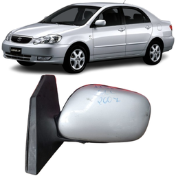 Retrovisor Esqu.Corolla 2003 a 2008 S/ Pisca Prata 3 Pino