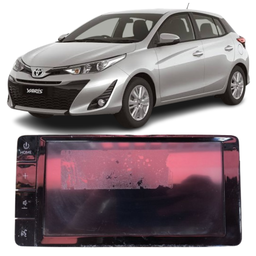 CENTRAL MULTIMIDA 7 POLEGAS YARIS 2019 2020 A 2024 COM CHICOTE