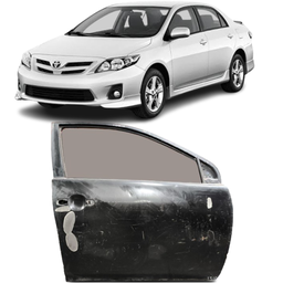 Porta Dianteira Direita Corolla 2009 a 2014 Preto Recuperado