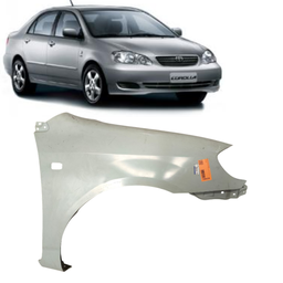Paralama Direito Corolla 2003 a 2008 C/Furo NOVO Verde Claro