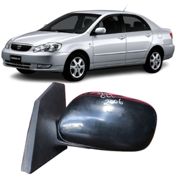 Retrovisor Esquerdo Corolla 2003 a 08 Preto S/ Pisca 3 Pinos