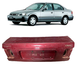Tampa Traseira Civic 1999 2000 Vermelho