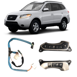 Kit Botao Controle Volante Santa Fe 2006 a 2013 C/ Chicote
