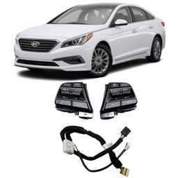 Kit Botao Controle Volante Sonata 2015 a 2018 C/ Chicote
