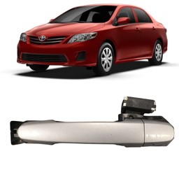 MACANETA EXTERNA TRASEIRA ESQUERDA COROLLA 2009 A 2014 PRATA