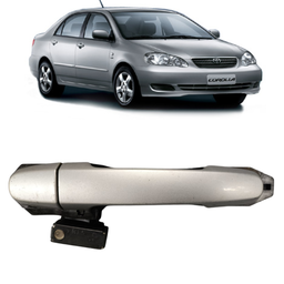 Macaneta Externa Traseira Esquerda Corolla 2003 a 2008 Prata