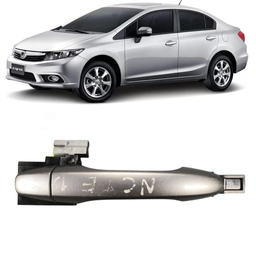 Macaneta Externa Traseira Direita Civic 2012 a 2016 Prata