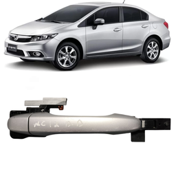 MACANETA EXTERNA DIANTEIRA DIREITA CIVIC 2012 A 2016 PRATA