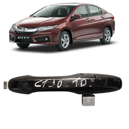 Macaneta Externa Traseira Direita City 2009 a 2014 Preto