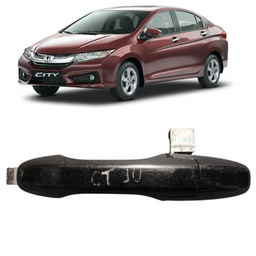 Macaneta Externa Traseira Esquerda City 2009 a 2014 Preto