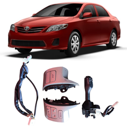 Kit Botao Controle Volante Corolla 2009 a 2014 C/ Chicote