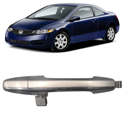 MACANETA EXTERNA TRAS ESQUER CIVIC 2007 A 2011 PRATA/CROMADO