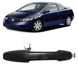 Macaneta Externa Dianteira Direita Civic 2007 a 2011 Preto