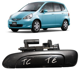 Macaneta Externa Traseira Esquerda Fit 2003 a 2008 Cinza