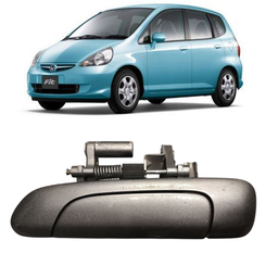 Macaneta Externa Traseira Esquerda Fit 2003 a 2008 Cinza