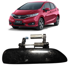 MACANETA EXTERNA TRASEIRA DIREITA FIT 2009 A 2014 PRETO