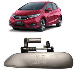 MACANETA EXTERNA TRASEIRA ESQUERDA FIT 2009 A 2014 PRATA