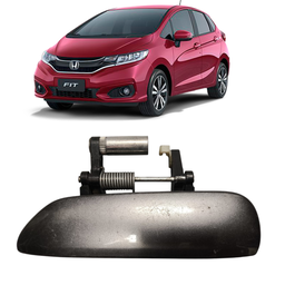 MACANETA EXTERNA TRASEIRA ESQUERDA FIT 2009 A 2014 CINZA