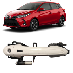 MACANETA EXTERNA MOTORISTA + SENSOR YARIS 2019 A 2024 BRANCO