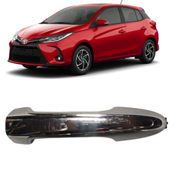 MACANETA EXTERNA PORTA DIREITA YARIS 2019 A 2024 CROMADO