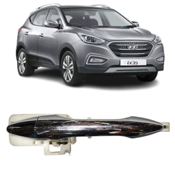 Macaneta Externa Dianteira Direita Ix35 2010 a 2022 Cromado