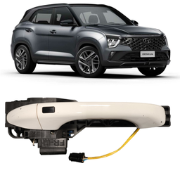 Macaneta Externa Diant D + Sensor Creta 2022 a 2024 Branco