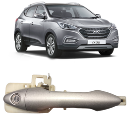 Macaneta Externa Motorista Ix35 2010 a 2022 Prata C/ Miolo