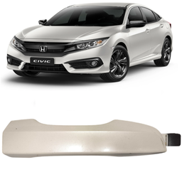 Macaneta Externa Porta Esquerda Civic G10 2017 a 2021 Branco