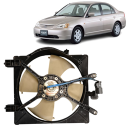 Defletor Radiador Com Ventoinha Civic 2001 a 2006 Direito