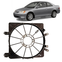 Defletor Radiador Civic 2001 2002 2003 a 2005 2006 Esquerdo