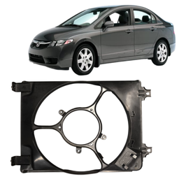 Defletor Radiador Civic 2007 2008 2009 2010 2011 Esquerdo