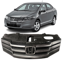 Grade Radiador Com Friso Cinza City 2009 a 2011 C/ Detalhe