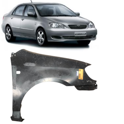 Paralama Direito Corolla 2003 a 2008 C\Furo NOVO Preto 