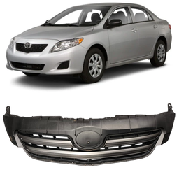 Grade Radiador C/ Friso Cinza Corolla 2009 a 2011 C/ Detalhe