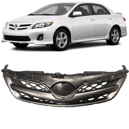 Grade Radiador C/ Friso Cinza Corolla 2012 a 2014 C/ Detalhe