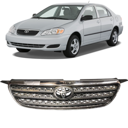 Grade Radiador Com Friso Cromado Corolla 2003 a 2008 Colmeia