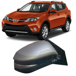 Retrovisor Direito RAV4 2013 a 2018 C/ Seta Prata 9 Pino
