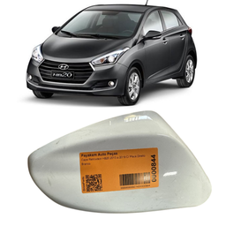Capa Retrovisor HB20 2013 a 2019 C/ Pisca Direito Branco