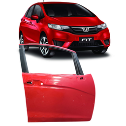 Porta Dianteira Direita Fit 2015 a 2021 Vermelho C/ Detalhe