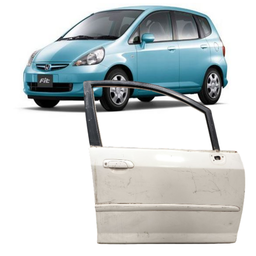 Porta Dianteira Direita Fit 2003 a 2008 Branco C/ Detalhe