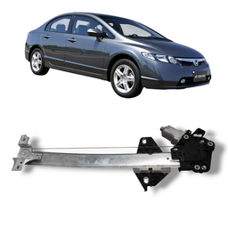 Máquina de Vidro Porta Traseira Esquerda Civic 2007 a 2011