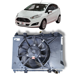 Radiador eletroventilador Ford fiesta 2013 2019