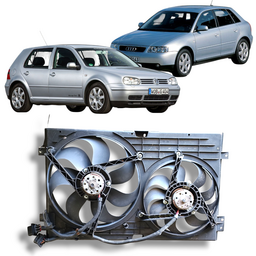 DEFLETOR RADIADOR VENTOINHA VOLKSWAGEN GOLF AUDI A3 1999 200