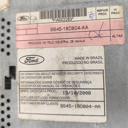 RÁDIO MP3 MYCONECTION FORD ORIGINAL