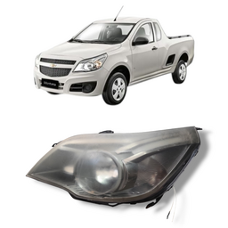 FAROL ESQUERDO AGILE 10/13 MONTANA 2011 2021 CROMADO
