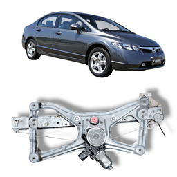 Máquina de Vidro Porta Dianteira Esquerda Civic 2007 a 2011