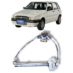 Máquina de Vidro Porta Traseira Direita Uno 1988 a 2013 Man