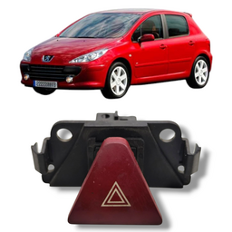 Botão alerta Peugeot 307 2007 2014 original