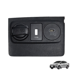 Moldura Acendedor Usb 12V Hyundai Hb20 2020 à 2025