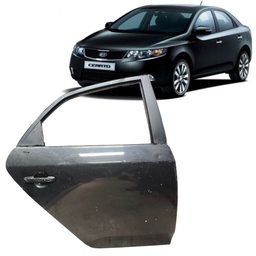 PORTA TRASEIRA DIREITA CERATO 2009 A 2013 PRETO C/ DETALHE